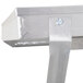 A metal detachable drainboard for an Advance Tabco table.