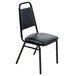 Lancaster Table & Seating Black Stackable Banquet Chair with 1 inch Padded Seat