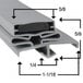 A diagram of a grey PVC profile with measurements for a Continental Magnetic Door Gasket.