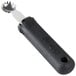 A black and silver Tablecraft garnishing tool with a metal blade and round star shaped handle.