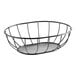 An American Metalcraft black wire basket with a mesh bottom.