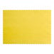 A yellow rectangular paper placemat with scalloped edges.