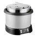 An 11-quart stainless steel induction rethermalizer with a digital control panel and lid.
