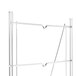 a metal frame with a white background