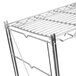 A close-up of a Metro Erecta Chrome Upright.