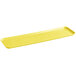 A yellow rectangular Cambro market tray with a handle.