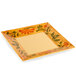 A GET Venetian square plate with a floral design.