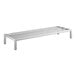 A white rectangular aluminum Regency dunnage rack with metal legs.