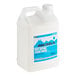 A white jug of Sierra by Noble Chemical floor finish with a blue label.