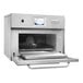 A silver Merrychef eikon e5-1530 countertop oven with the door open.