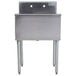 An Advance Tabco stainless steel commercial sink with legs.