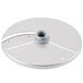 A Robot Coupe 5/64" slicing disc, a circular metal object with a hole in the center.