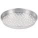 An American Metalcraft heavy weight aluminum pizza pan with perforations.