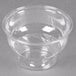 A clear plastic Fabri-Kal sundae bowl.