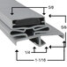 A white plastic Beverage Air magnetic door gasket with a grey PVC profile on it.