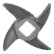 A 2 7/16" metal meat grinder knife with a square hole in it.
