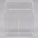 A clear acrylic Cal-Mil food bin with a clear lid.