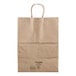 A brown paper shopping bag with handles.