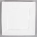 An Arcoroc white square porcelain plate with a square edge.