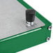 A green and silver Hatco Glo-Ray heated shelf warmer with a black knob.