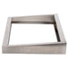 A Wells metal square tray with a square edge in a metal frame.