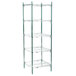 A Metro Metroseal 3 wire shelving unit with four shelves.