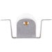 A white metal Avantco small door roller with a white circle on it.