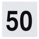 A white square with black numbers 26 to 50 on a white surface.