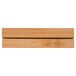 An American Metalcraft natural bamboo table card holder with two parallel sides.
