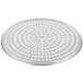 An American Metalcraft Super Perforated Pizza Pan with a white background.