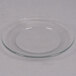 A Libbey clear glass salad/dessert plate with a rim.