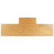 A rectangular wooden shelf with a wood surface.