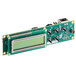 A close-up of a green circuit board with a display.