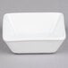 A Tuxton TuxTrendz bright white square china bowl.