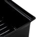 A black plastic Thunder Group silverware bin with a handle.