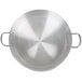 A close-up of the circular aluminum water pan for a Town steamer.