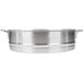 A silver aluminum Town steamer pot with handles.