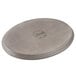 A Lodge oval wooden underliner with a walnut finish on a table.