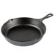 A Lodge black cast iron skillet.