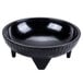 A black melamine bowl with legs.