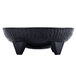 A black GET Viva Mexico melamine molcajete bowl with legs.