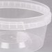 A 12 oz. clear plastic deli container with a tamper evident lid.