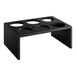 A black Cal-Mil Midnight Bamboo stand with six holes.