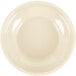 A white bowl with a circular edge on a white background.
