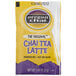 A yellow and purple sachet of Oregon Chai Original Tea Mix.