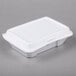 Dart 205HT1 9 inch x 6 inch x 3 inch White Foam Take Out Container with Perforated Hinged Lid - 200/Case