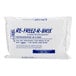 A 28 oz. Polar Tech Re-Freez-R-Brix foam refrigerant freeze pack in a white plastic bag.