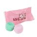 A clear packet of pink and green Customizable Assorted Buttermints.