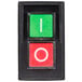 A close-up of a black and green On/Off switch with the word "On" in white.