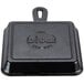 A square black Lodge cast iron skillet.